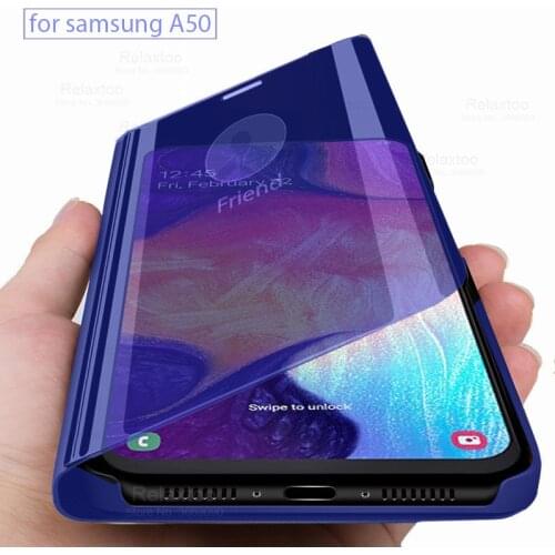 For samsung a 50 case smart mirror flip cover cases for samsung galaxy a50 a 50 50 a SM-A505F stand book coque 6.4 'samsun a50