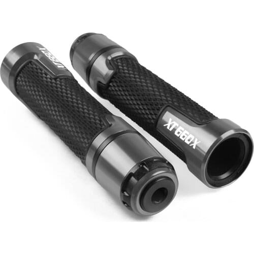 Universal CNC Aluminum Motorcycle Accessories handlebar hand bar Handle Grips Motorbike Hand Bar Grip Rubber FOR YAMAHA XT660X