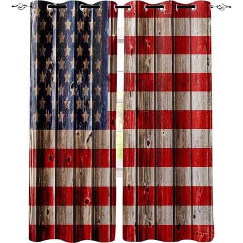 Flag Of The United States Room Curtains Large Window Window Curtains Curtain Rod Indoor Fabric Decor Kids Curtains And Drapes