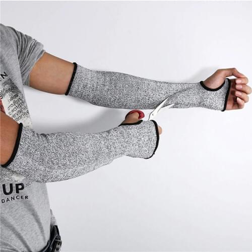 Level 5 HPPE Cut Arm Sleeve Resistant Anti-Puncture Work Protection Fingerless Arm Sleeve Cover