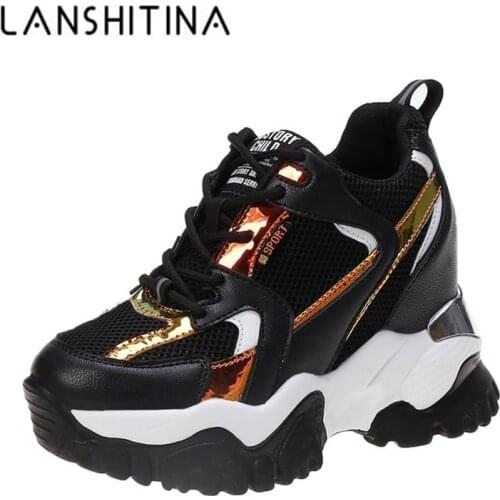 Platform Sneakers For Women Chunky Shoes Brand Fashion Walking Trainers 8cm High Casual Shoes Woman Lacing Vulcanized Shoes 2021