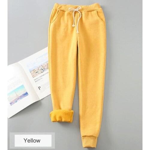 2021 New Autumn Winter Harem Warm Pants Womens Thick Velvet Cashmere Pants Candy Color Women Loose Winter Causal Trousers