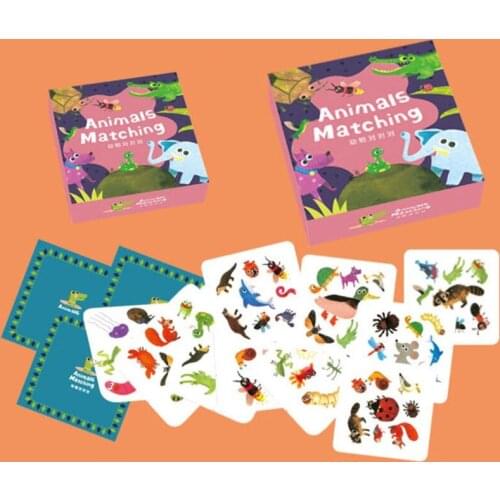 1 Box Memory Match Cards Matching Pair Cards Educational Game Toys for Kids Toddlers Family Party Favor Birthday Gifts