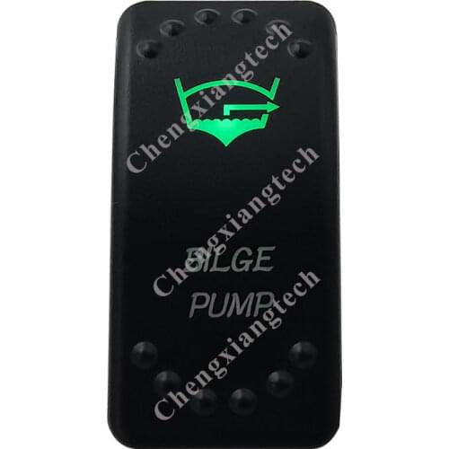 12V/24V Car Boat 3 Pins SPST ON/OFF Green & Blue Led Light Rocker Toggle Switch Bilge Pump for Carling ARB Narva 4x4