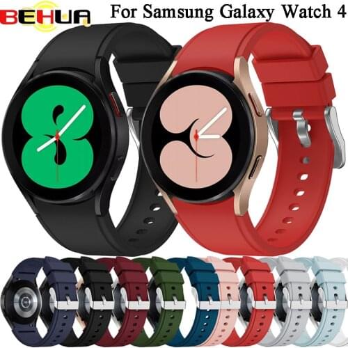 20mm Original Band For Samsung Galaxy 4 Classic 46mm Smart Silicone Strap For Samsung Galaxy Watch 4 44MM Wristband New Bracelet