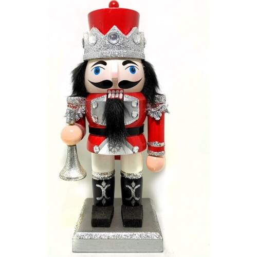 25CM fat nutcracker puppet toy Christmas wood carving painted nutcracker toy children Christmas gift toy ht171