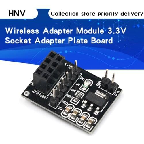 5pcs NRF24L01 Wireless adapter Module 3.3V New Socket Adapter plate Board For 8Pin For arduino Robot Car 24L01 Wireless Module