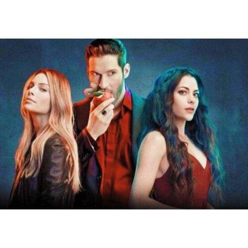 5D DIY Full Diamond painting “Lucifer” TV poster 3D Square /Round embroidery Diamond Cross stitch mosaic Home Dector Art