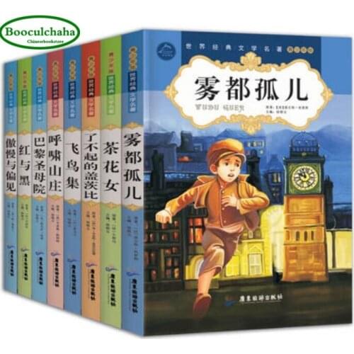 8pcs Youth world classic literary Life Enlightenment reading Books fog orphan terrific Gatsby La Traviata.202 page/each book
