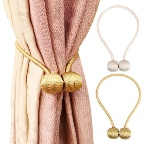 Curtain Decorative Accessories Curtains Tieback Magnetic Pearl Ball Curtain Strap Curtain Buckles Tie Backs 1pc