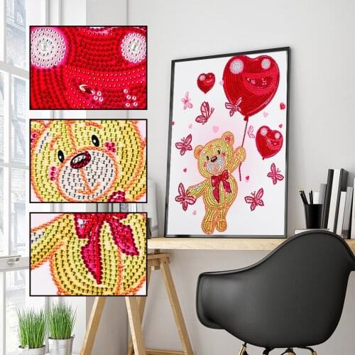 5D DIY diamond painting animal love bear diamond embroidery cross stitch special-shaped diamond handmade home decoration