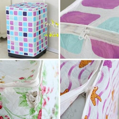 Home Washing Machine Dryer Cover Zippered Roller Dustproof Sunscreen Waterproof