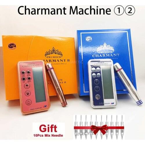 Dermografo Charmant 2/3 Tattoo Machine Kits Microblading Permanent Makeup Tattoo Eyebrow Pen Rotary Tattoo Gun For Eyeliner Lips