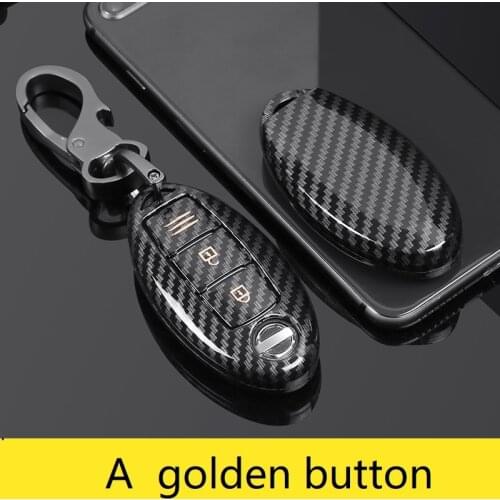 Glossy Carbon fiber ABS Car Key Case Fob Cover For Nissan Qashqai J11 X-Trail t31 t32 kicks Tiida Pathfinder Murano Note Juke