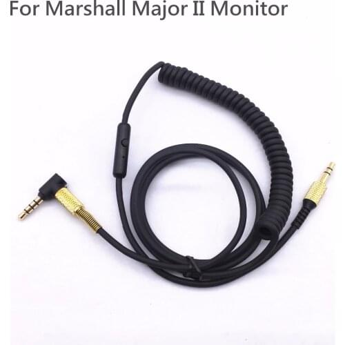 For Major 1 2 I II Monitor Headphone Cable with Mic Headset 3.5mm to 3.5mm Car AUX Cable for Iphone Samsung