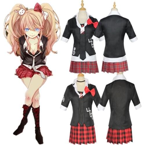 Anime Danganronpa V3 Enoshima Junko Cosplay Costume Suit Adult Coat Jacket Top Short Skirt Set Clothing