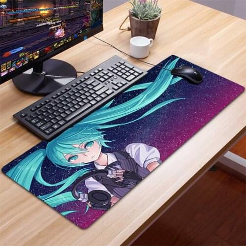 Vocaloid Mouse Pad Mat Computer Mousepad 90x40cm Natural Rubber XXL gamer desk mat 90x30cm Gamer keyboard Mouse for CS GO LOL