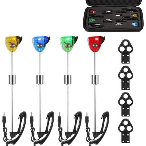 Lixada Fishing Swinger Set Carp Fishing Bite Indicator Swinger Digital Fishing Alarm LED Bite Indicator Illuminated Swinger