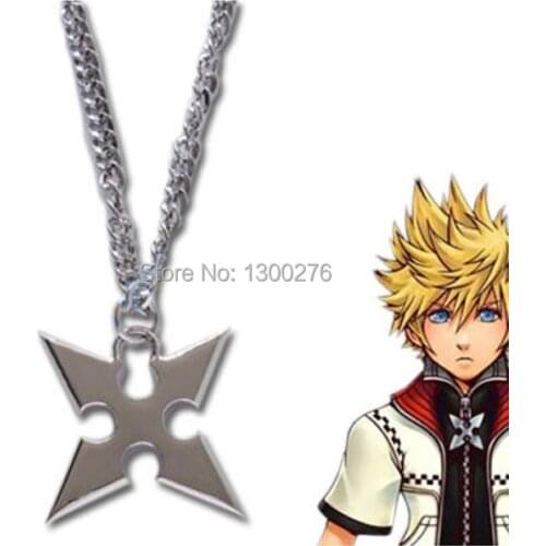 Cartoon Movie cosplay metal pendant X alloy chain wholesale 5PCS A LOT ANIME COSPLAY Kingdom hearts Sora X necklace chain