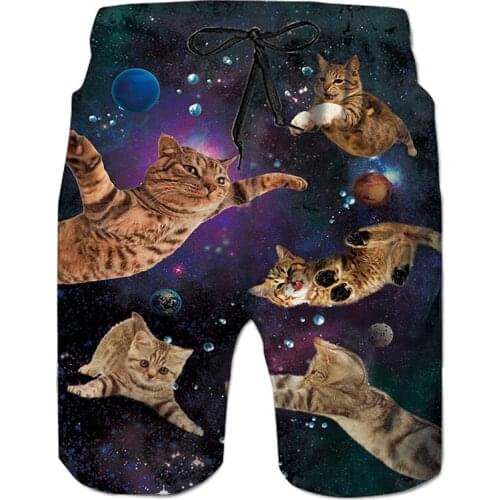 Mens Board Shorts 2021 New 3D Cat Printed Casual Shorts Men Basketball Sports Short Pants Male/Female summer Fashion shorts