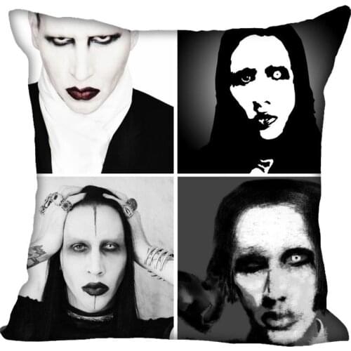 Nice Marilyn Manson Pillow Case Modern Home Decorative Pillowcase 35x35cm,40X40cm(one sides) For Living Room Pillow Cover