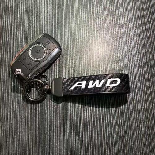 New Carbon Fiber Car Styling Keychain 4s Shop Fine Gift Key Ring For AWD Toyota Honda Ford BENZ Audi BMW Opel Volvo SUV Off Road