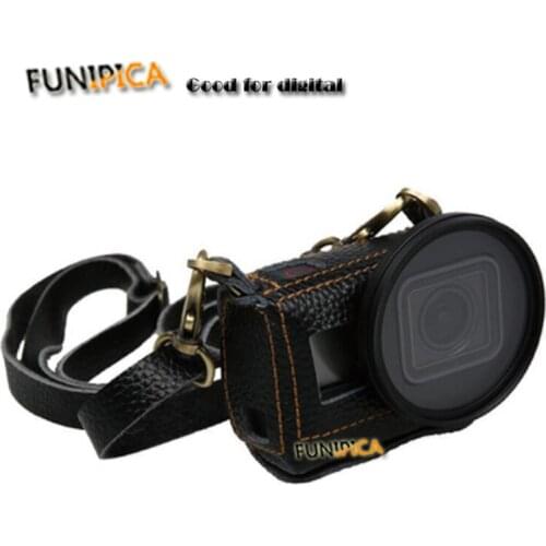 NEW camera Accessories for Gopro hero 5/6 Retro Leather case Gopro5/6 Genuine Leather Protective case free shipping