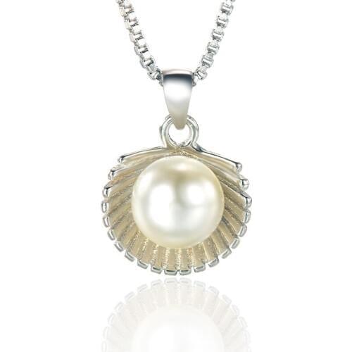 Pearl Shell Pendant Necklace Charming Womens Wedding Clavicle Chain Fashion Beach Party Jewelry Girl Gift