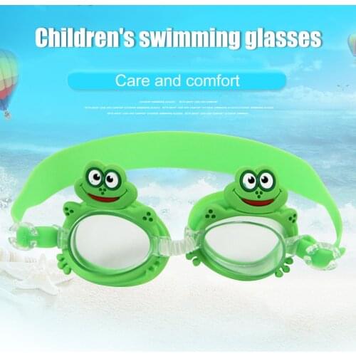 Swimming Kids Glasses Swim Goggles Anti Fog UV Protection Sunglasses Children Training Mask Eyewear Cases Bee Crab Frog Fish