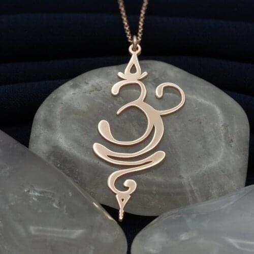 Handmade Breathe Necklace - Silvergoldrose Gold Necklace - Symbol Necklace - Yoga Necklace - Gold Jewelry