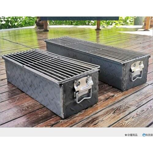 Portable stainless steel barbecue grills simple charcoal stove home commercial outdoor mutton skewer oven durable 207