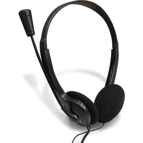 3.5mm Noise Stereo Cancelling Wired Headphones Microphone Universal USB Headset With Microphone For PC /Laptop/Computer
