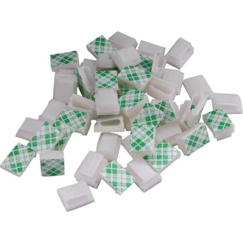 Self-adhesive Wire Bundle Holder Tie Mount Clip, 7 mm Width, 50 Piece