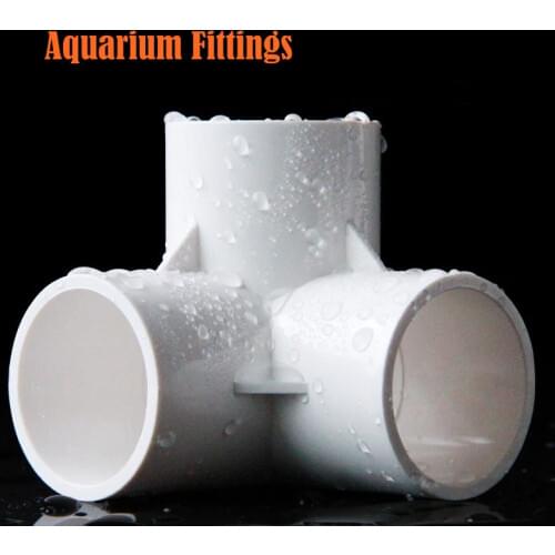 3/4/5/6 Way PVC Corner Fitting 3/4" Inner Dia.20mm-50mm Elbow Corner Side Outlet Tee Fitting PVC Water Supply Pipe Fittings