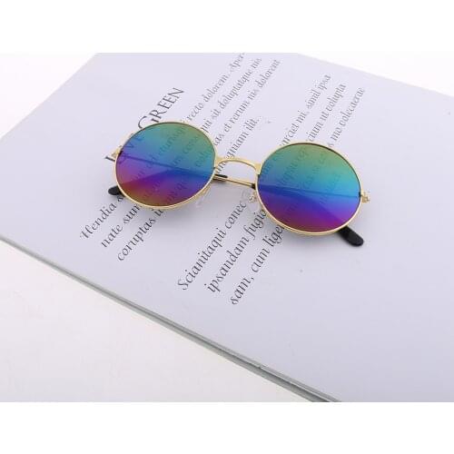Y166 Vintage Round Sun Glasses New Fashion Candy Vintage Round Mirror Sunglasses UV 400