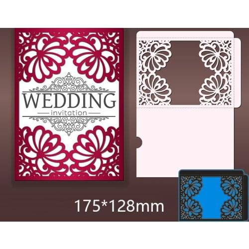 175*128mm FLOWER LACE CARD Metal Cutting Dies and Stamps Stencil for DIY Scrapbooking Photo Album Embossing Paper Card