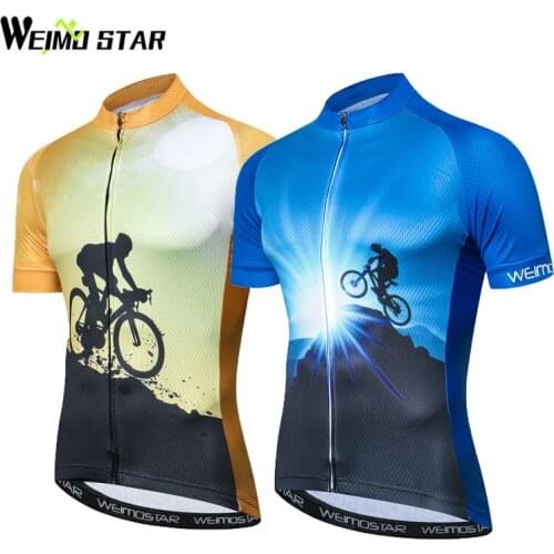 Weimostar Mountain Bike Cycling Jersey Shirt Breathable Mens Cycling Clothing Pro Team MTB Bicycle Jersey Maillot Ciclismo