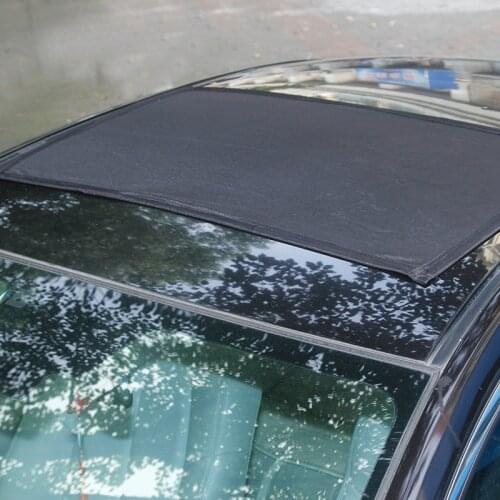 1pc Magnetic Black Car Sunroof Sun Shade SUV Moonroof Mesh Insect Screen Awnings Net Camping Mosquito-proof Protector 95*55cm