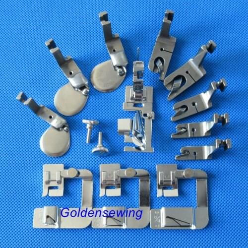 12 sets for Pfaff 1211,1212,1213,1214 Adjustable Bias tape binder Various Hemmer feet