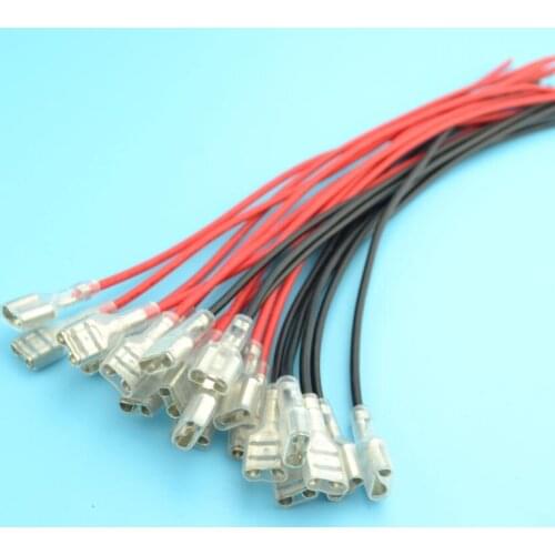 20PCS 6.3mm Female Spade Crimp Terminals Wire Connector