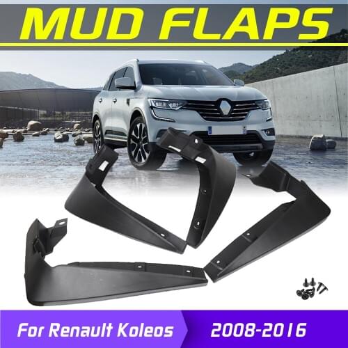 4Pcs Car Mudflaps Front Rear Mud Flaps Mudguards Splash Guards Fender Flares For Renault Koleos 2008-2016 2015 2014 2013 2012
