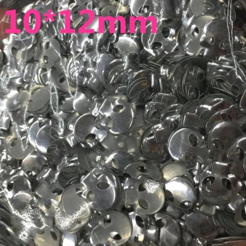 500pcs/pack 10*12mm Silver Hot Fix Rhinestuds Skull 3D Nail Art Metal Studs Spikes Decoration Clothes Rhinestones Heat Transfer
