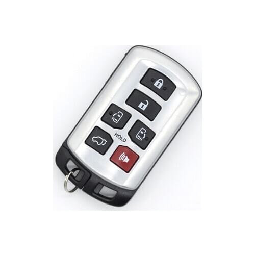 6 Button Smart Remote Key Shell Case For Toyota Sienna With Insert Emergency Blade Car Alarm Housing Keyless Entry Fob Key Cover