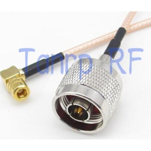 6in N male plug to SMB female right angle 90 RF adapter connector 15CM Pigtail coaxial jumper cable RG316 extension cord