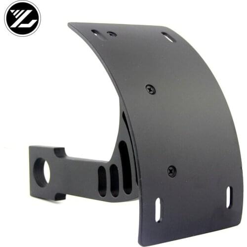 Motorcycle accessories Silver Curved Side Mount License Plate Bracket Tag For Kawasaki ZX-R6 1998-2005 ZX-6R/RR 636 2003-2014