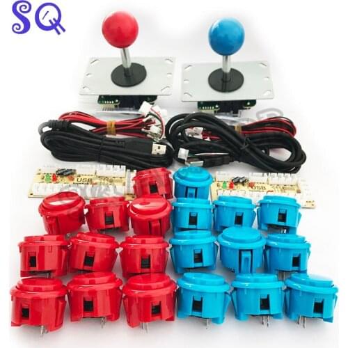 Arcade Mame Game Parts Zero Delay Encoder Control Board to PC Diy Kit 5pin Joystick 30mm Copy Sanwa Push Button 2.8mm Cable
