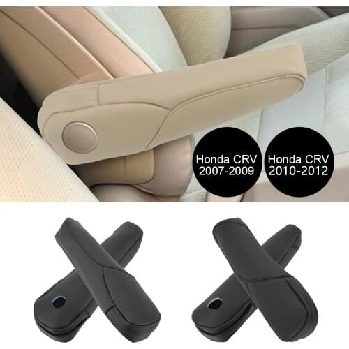Auto Accessories Decoration Interior Replacement Car Armrest Seat Handle Cover Microfiber Leather For CRV 2007-2009 2010-2012