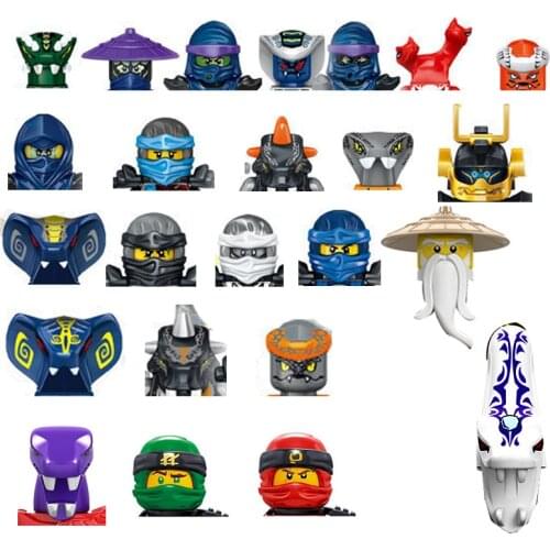Big Movie Minifigures Ninja Masters Doll Figurines Assembled Building Blocks Toys Bricks of Kids Child