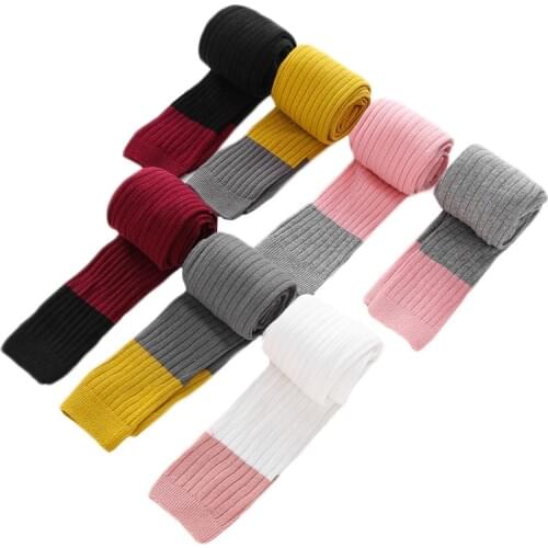 Lawadka Baby Tights Cotton Knitting Tights for Girls Fashion Patchwork Baby Girl Clothes Autumn Winter Children Girls Tights