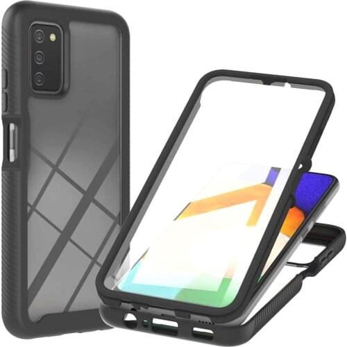 Dual Layer Full Body Rugged Case For Samsung Galaxy A03S (EU) Cases TPU Bumper Protective Cover with Screen Protector